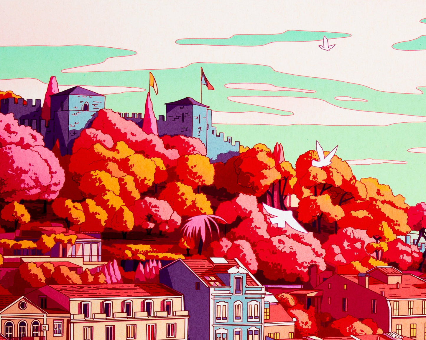 Camila NOGUEIRA : Vue de Lisbonne - Giclée originale signée