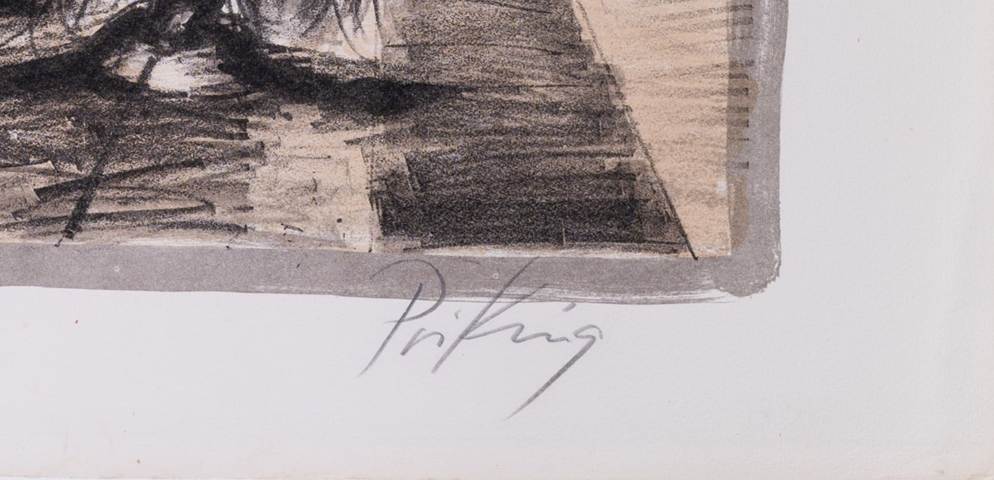 Franz PRIKING : Icare sous le soleil - Lithographie originale signée