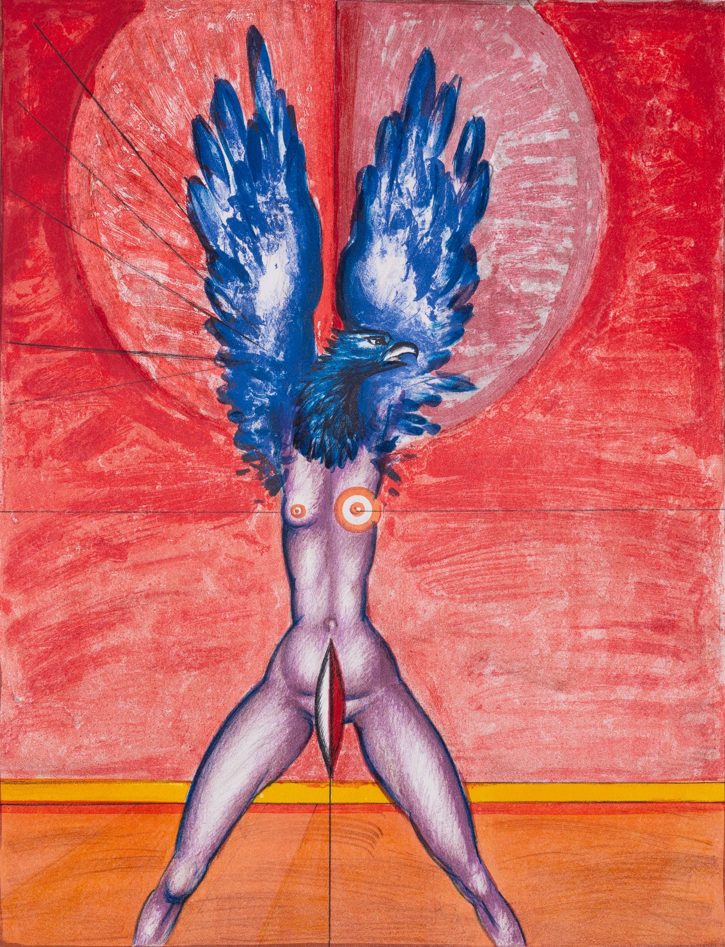 Franz PRIKING : La Femme Oiseau - Lithographie originale signée
