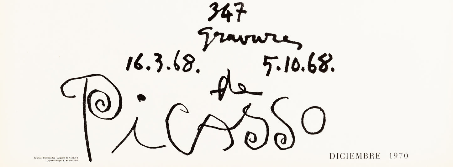 Pablo PICASSO : 347 Gravures - Lithographie originale