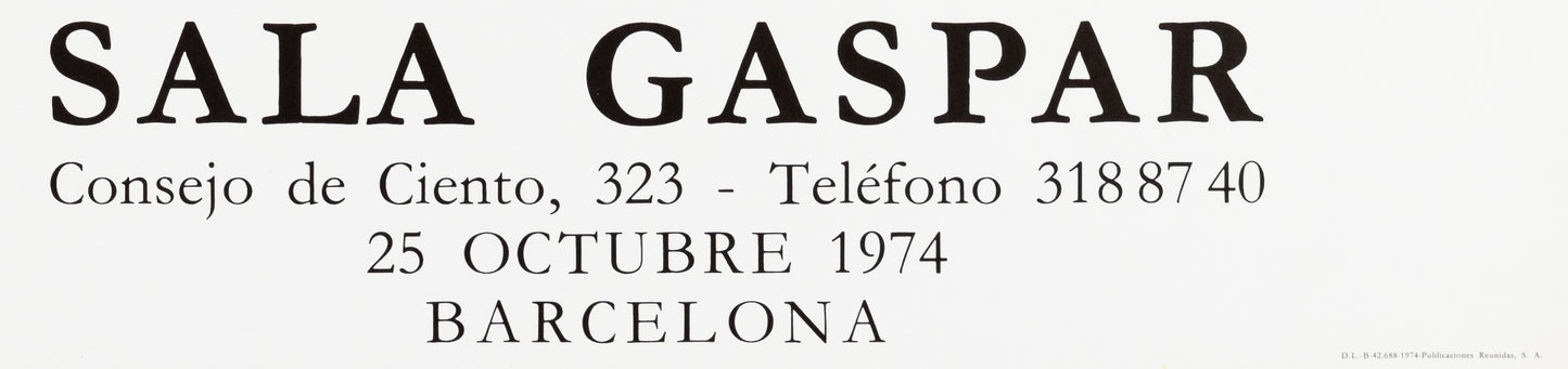 Pablo PICASSO : Exposition Sala Gaspar 1974 - Affiche originale signée