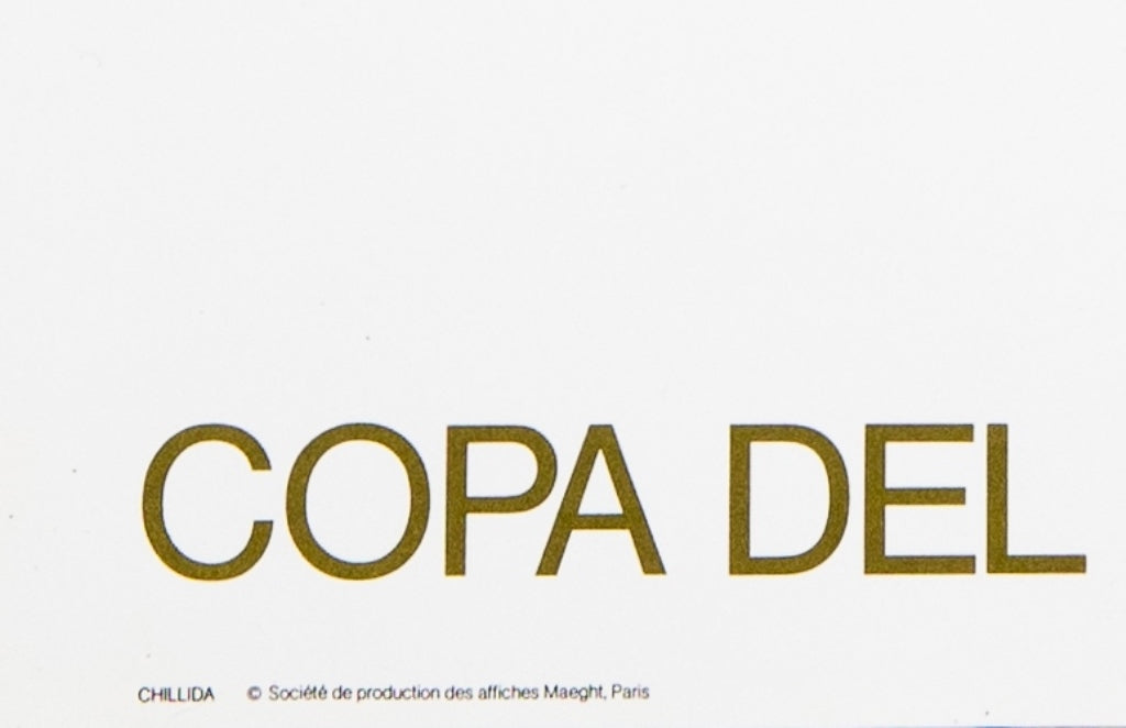 Eduardo CHILLIDA: Expo 82 - Copa del Mundo de futbol - Cartel litografía original firmado