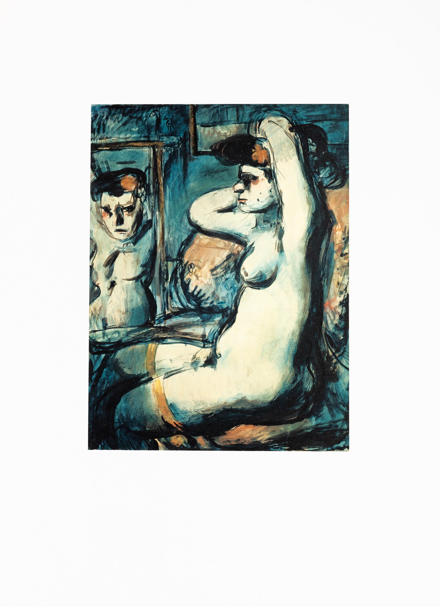 Georges ROUAULT: Young naked woman in the mirror - Lithograph