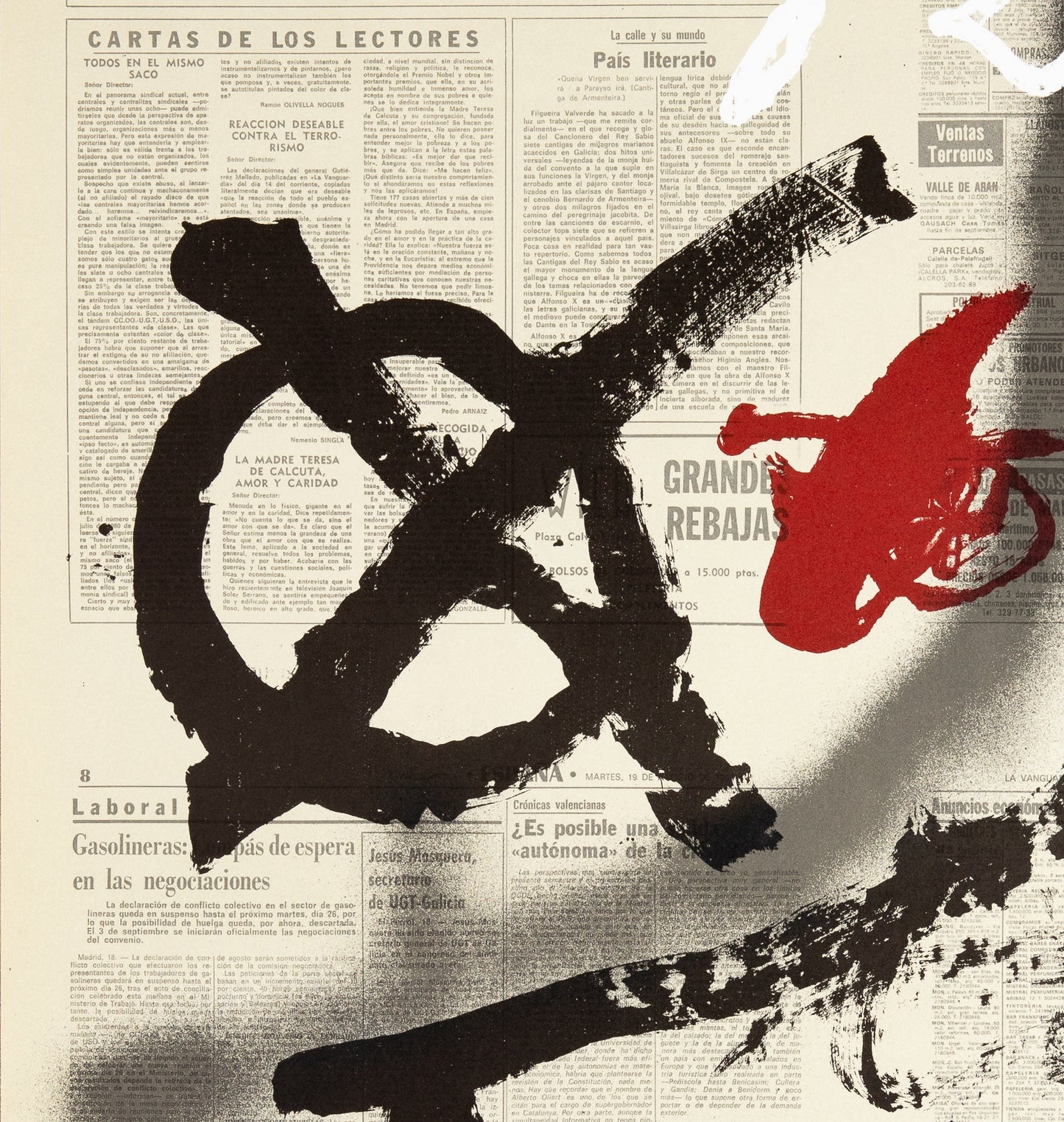 Antoni TAPIES : Barcelona - Lithographie originale signée