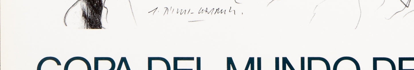 Gérard TITUS-CARMEL: Expo 82 - Copa del Mundo de futbol - Cartel litografía original firmado