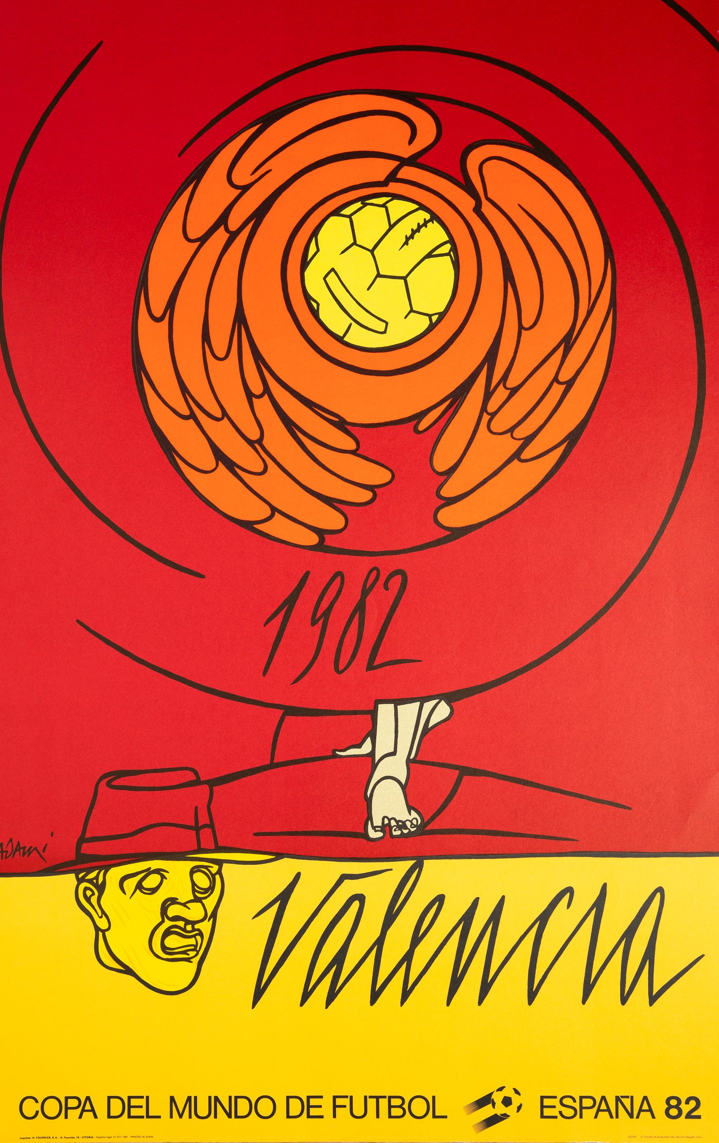 Valerio ADAMI : Valencia - Lithographie originale signée