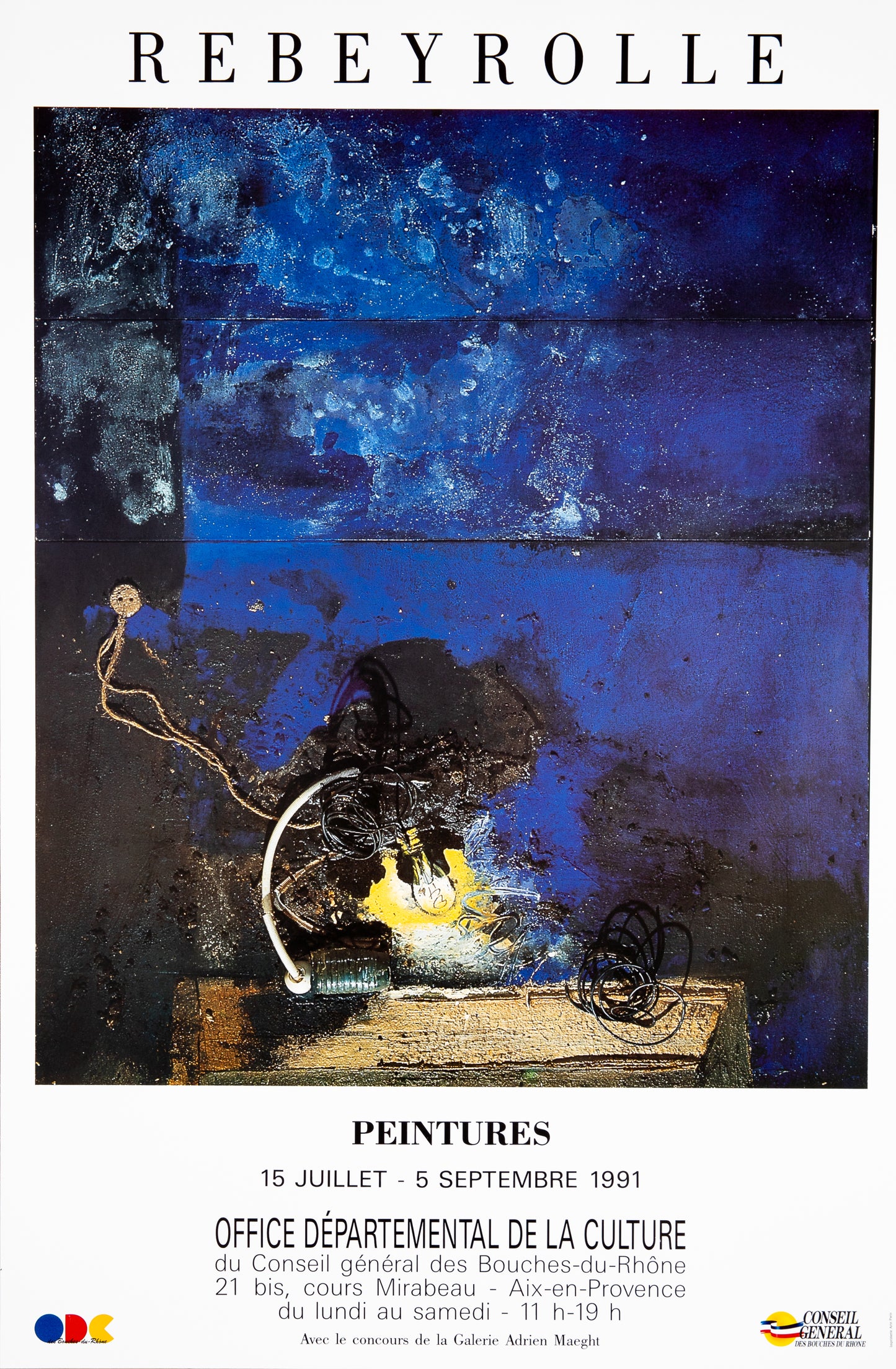 Paul REBEYROLLE : Rebeyrolle, peintures - Affiche originale en couleurs