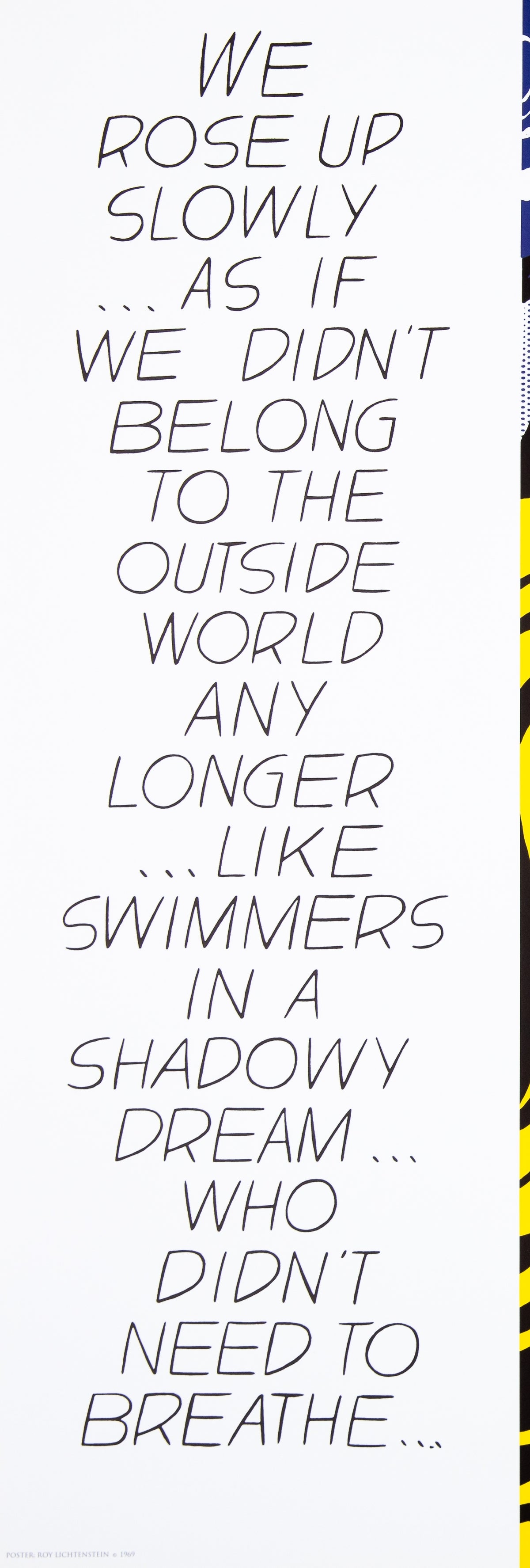 Roy LICHTENSTEIN : We rose up slowly - Lithographie