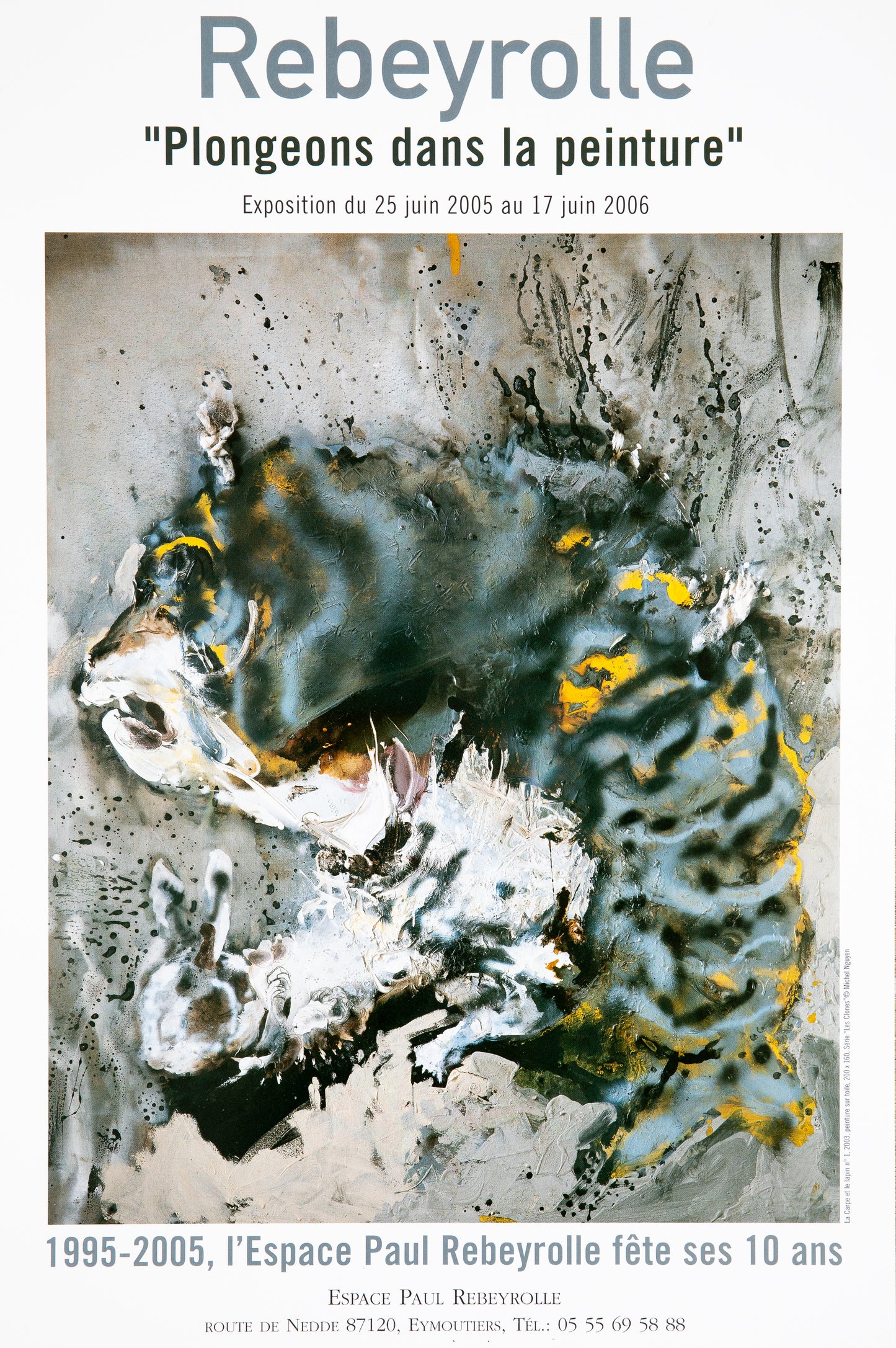 Paul REBEYROLLE : Plongeons dans la peinture - Affiche originale en couleurs
