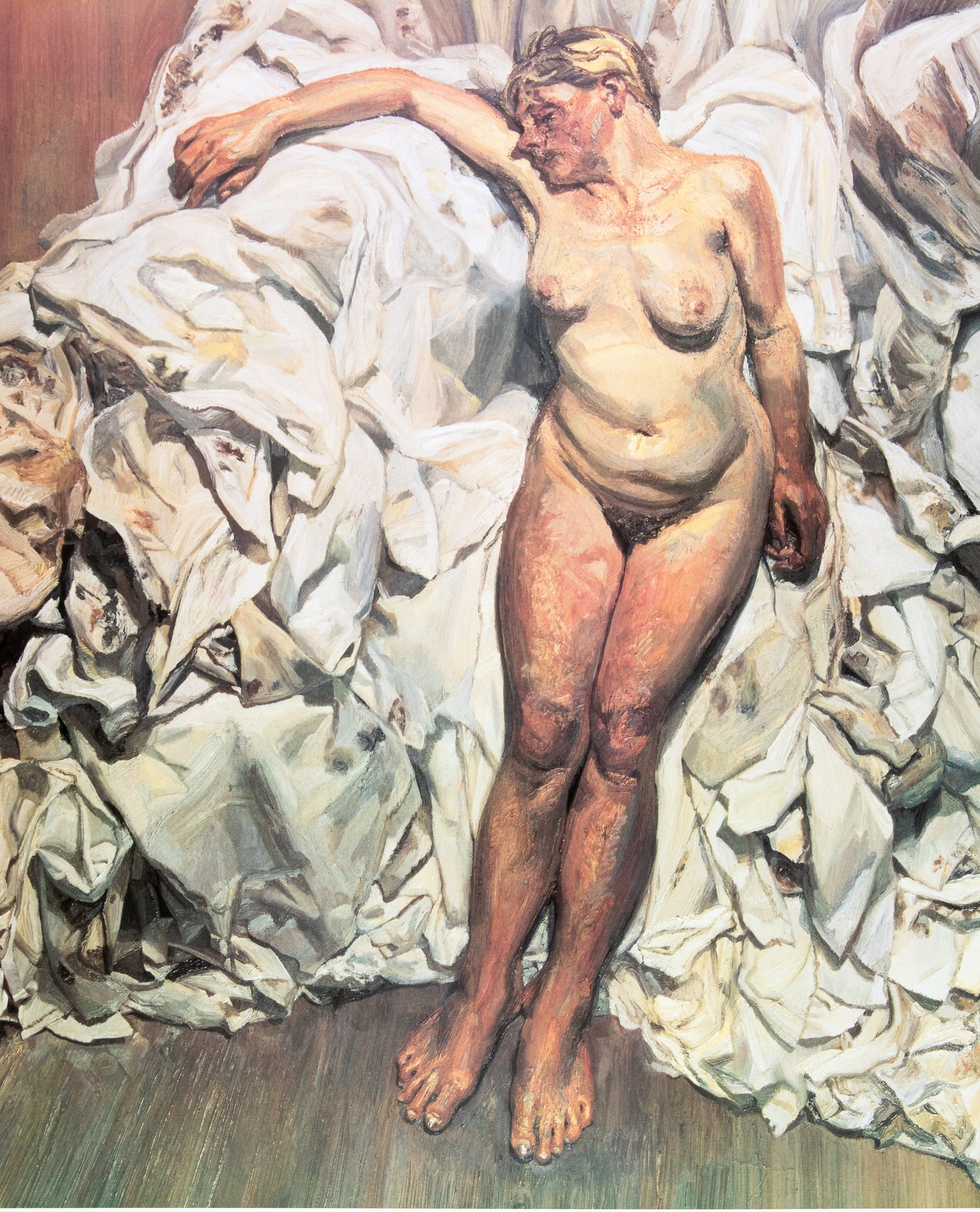 Lucian FREUD : Nu aux draps plissés - Affiche originale