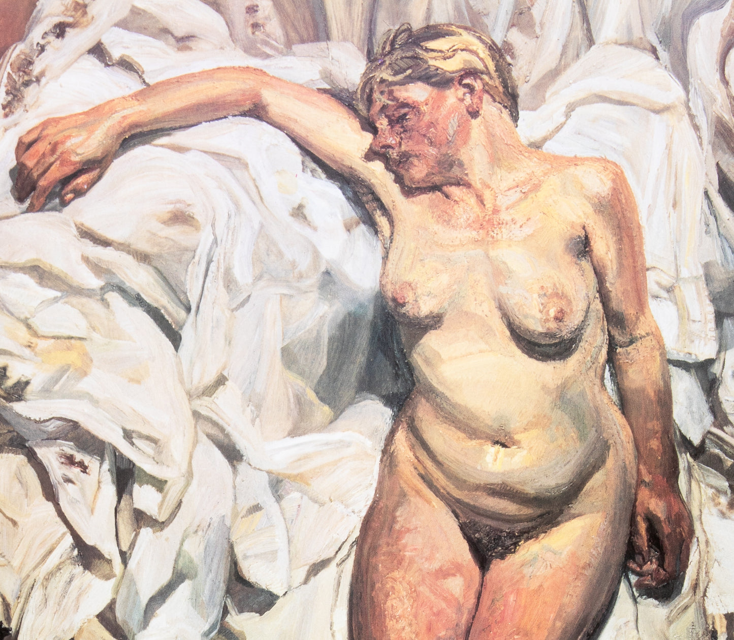 Lucian FREUD : Nu aux draps plissés - Affiche originale