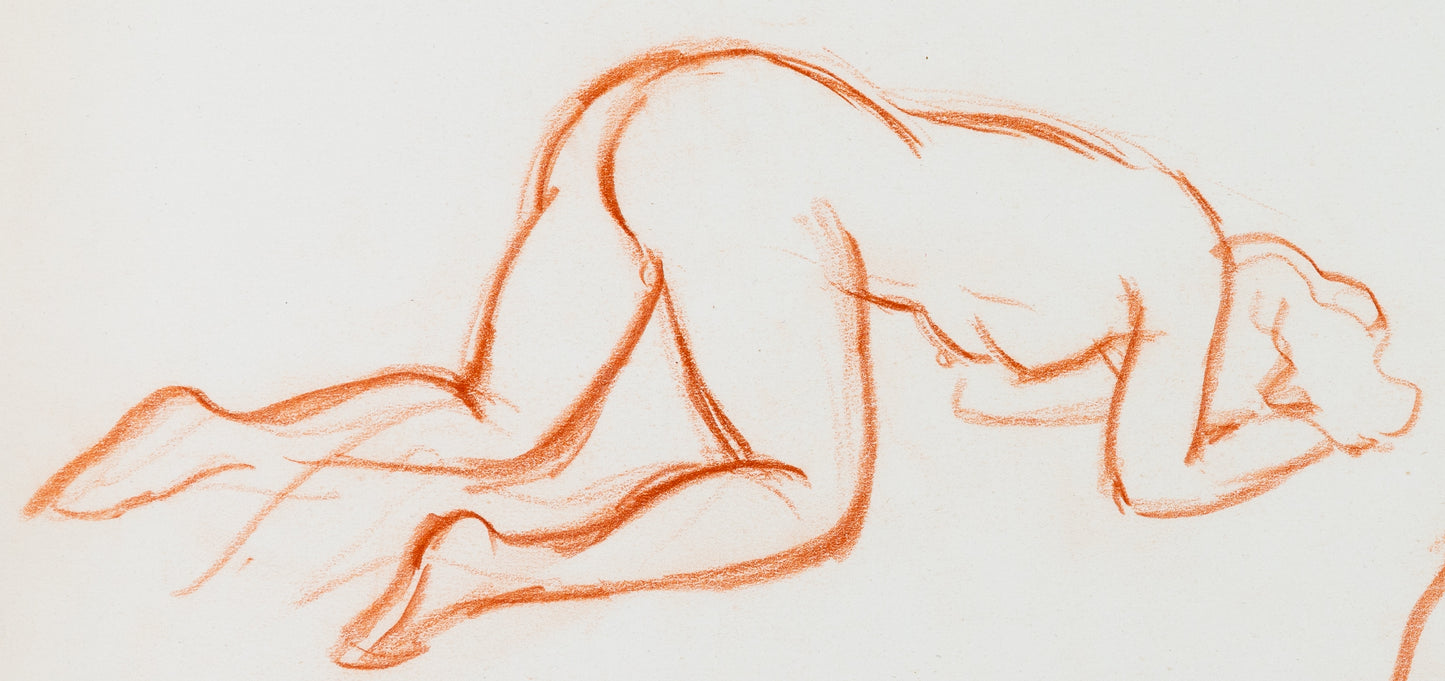 Jacques NAM : Etude de nu féminin - Dessin original signé