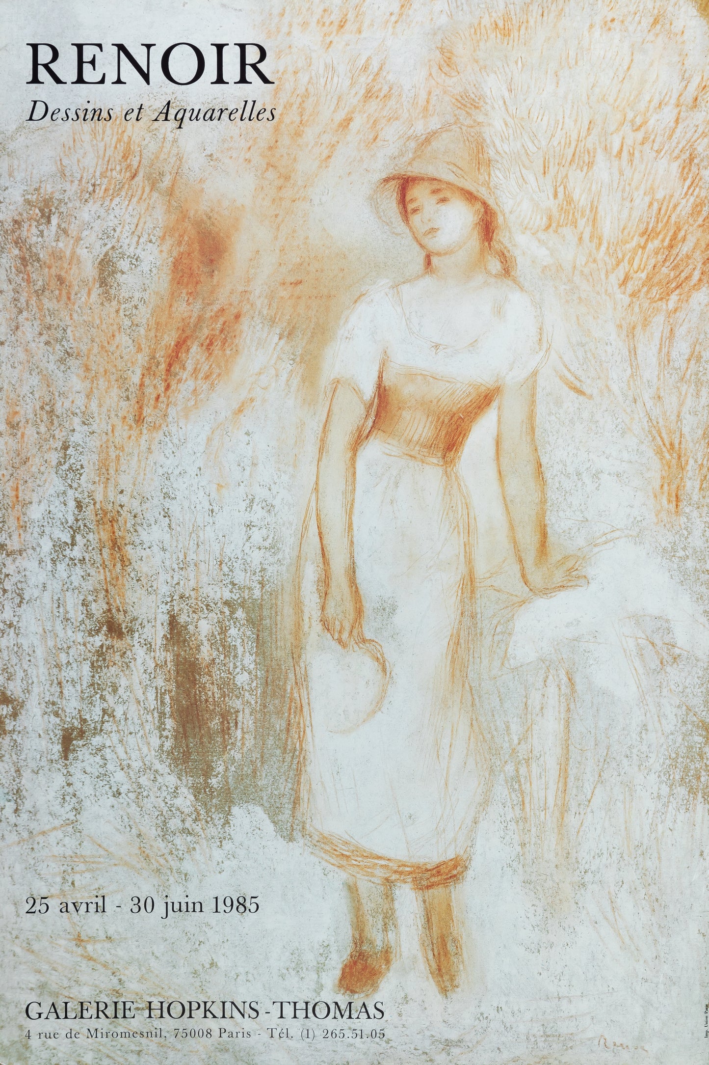 Pierre Auguste RENOIR : La glaneuse - Affiche originale signée