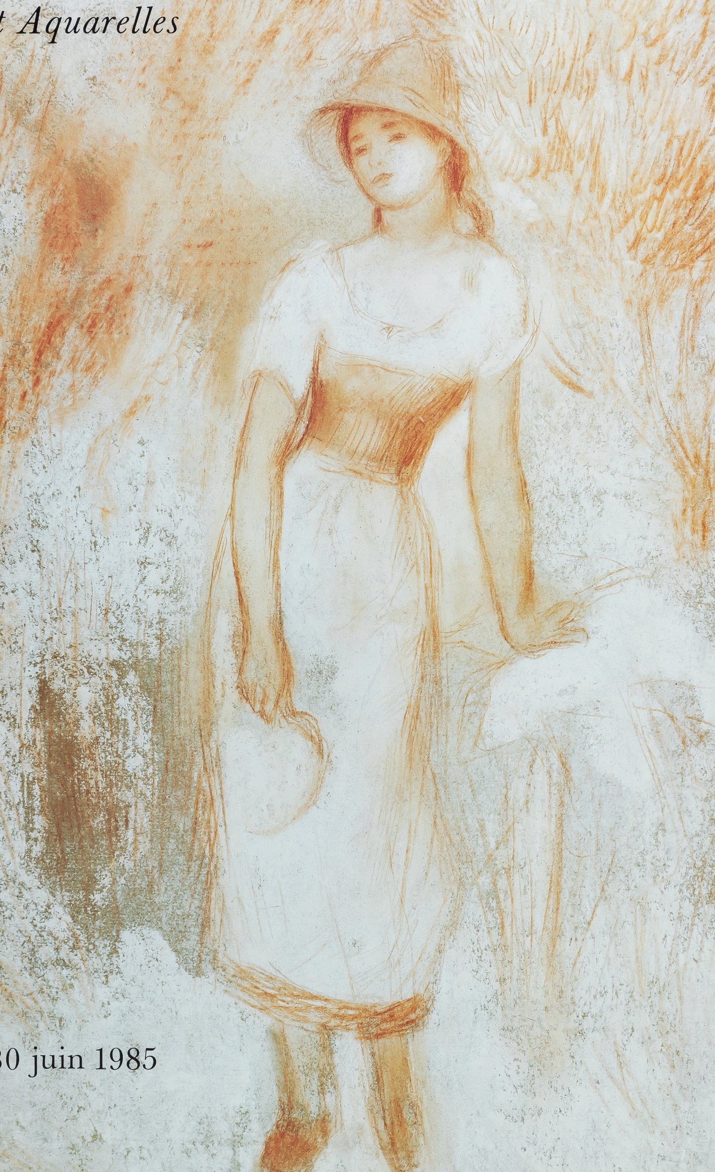 Pierre Auguste RENOIR : La glaneuse - Affiche originale signée