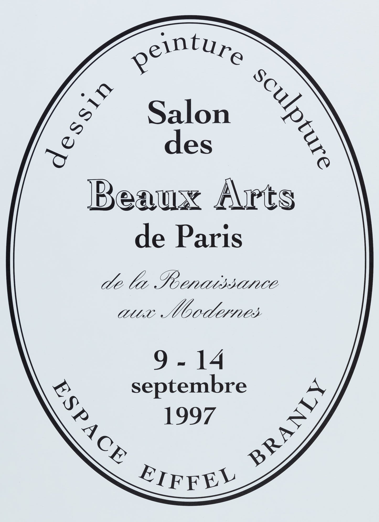 Affiche originale du Salon des Beaux Arts de Paris de 1997