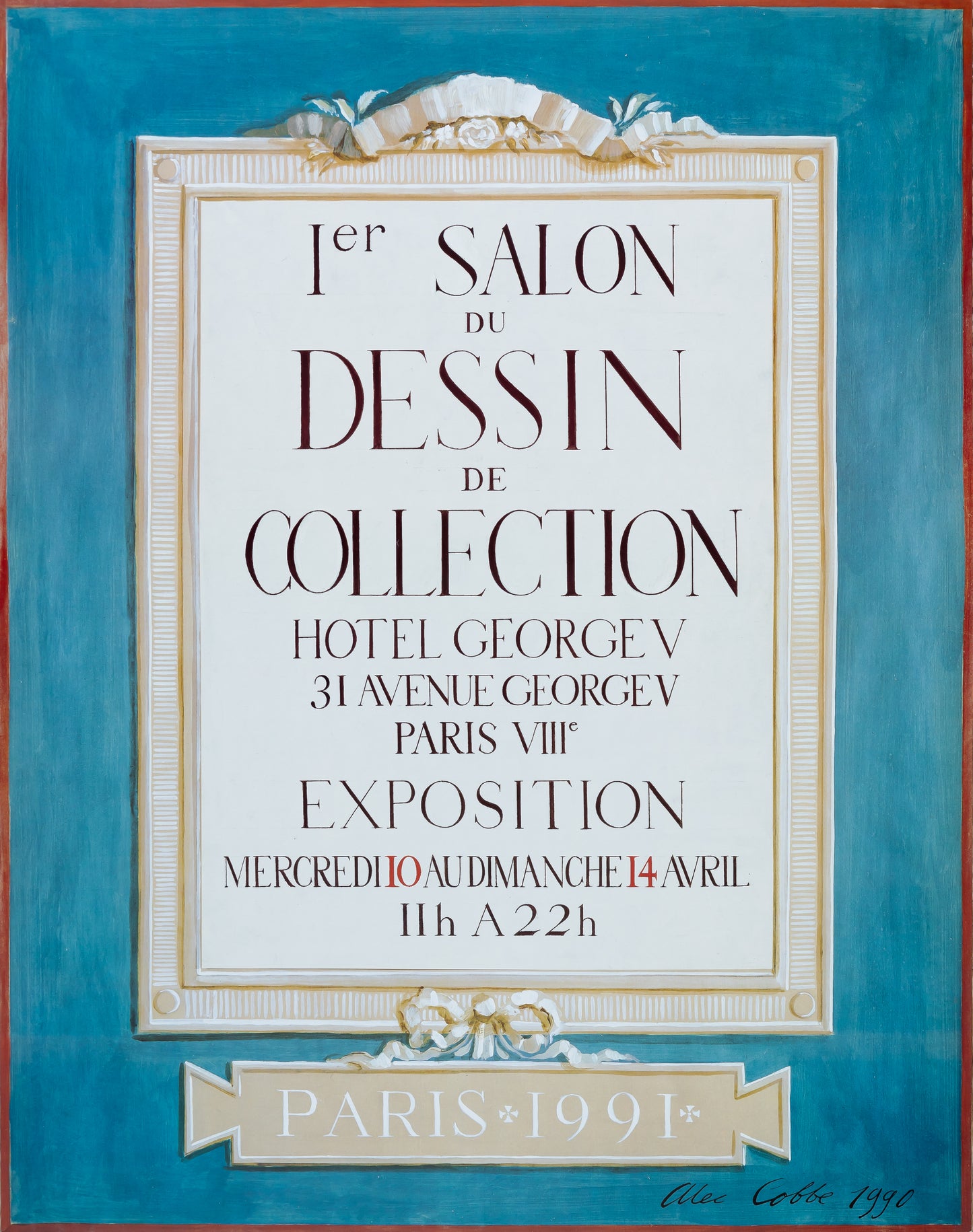 Alex COBBE : Salon du Dessin de 1991 - Affiche originale