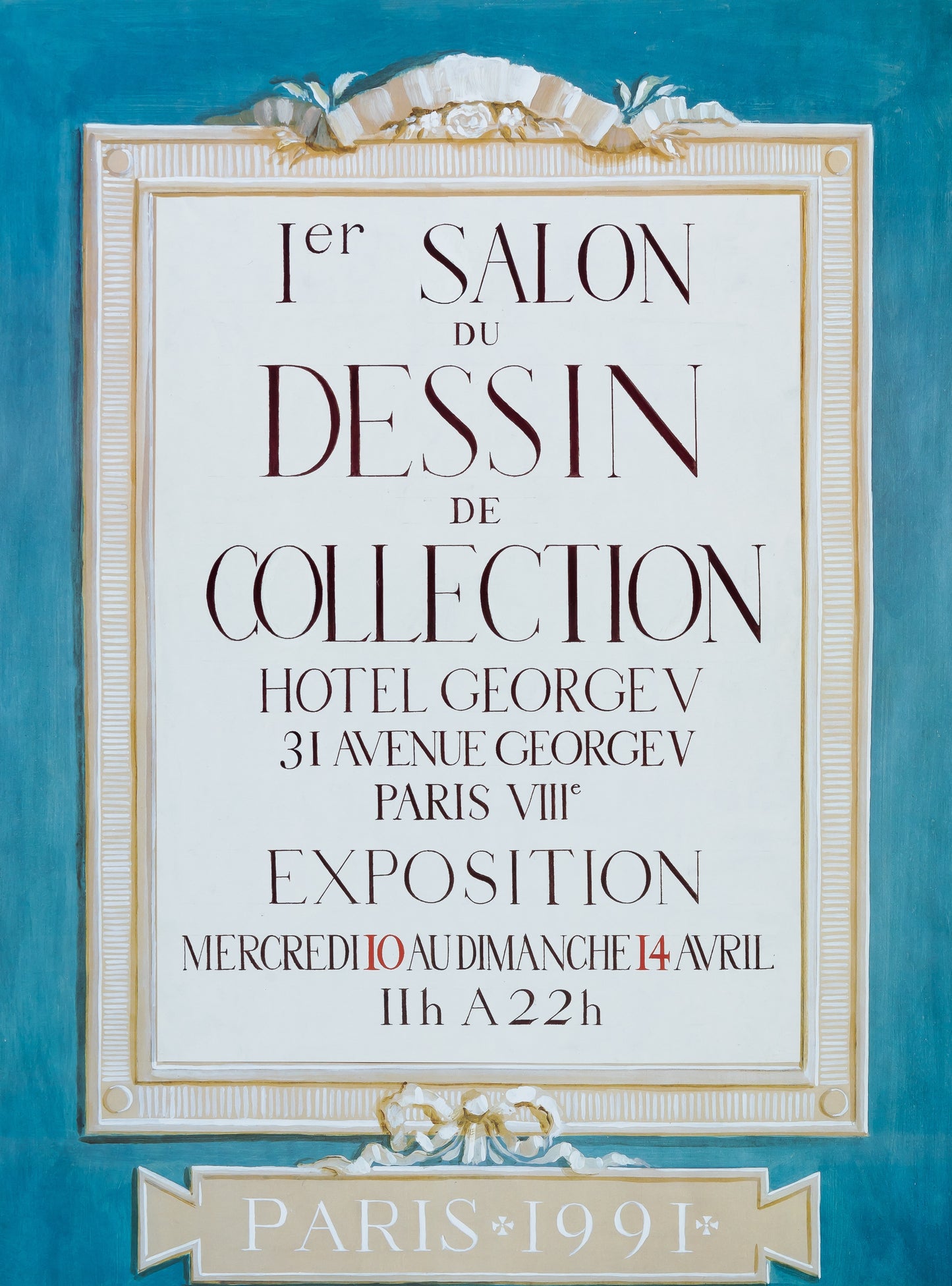 Alex COBBE : Salon du Dessin de 1991 - Affiche originale