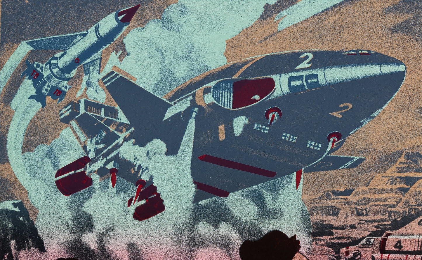 ERRO : Shunga et missiles - Lithographie originale signée