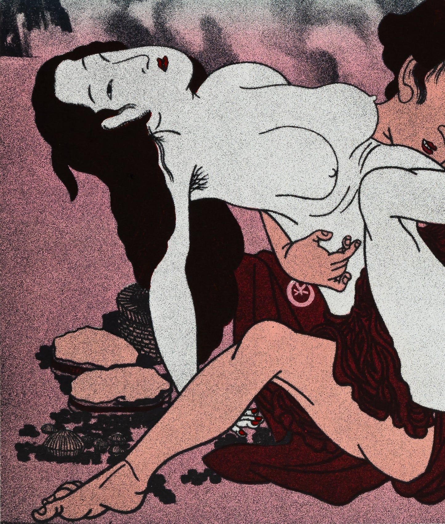 ERRO : Shunga et missiles - Lithographie originale signée
