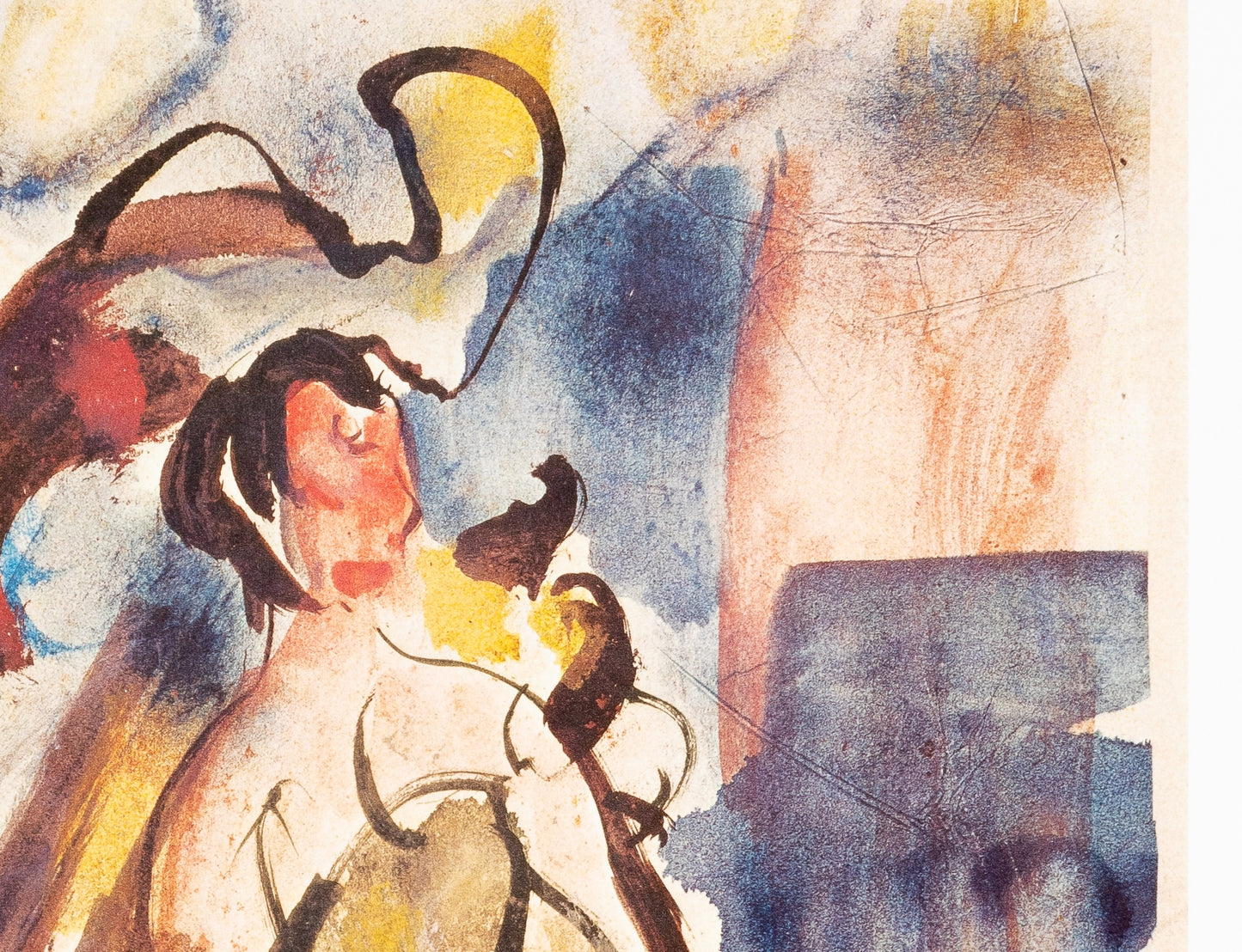 Georges ROUAULT : La Femme au chapeau à plumes - Lithographie signée
