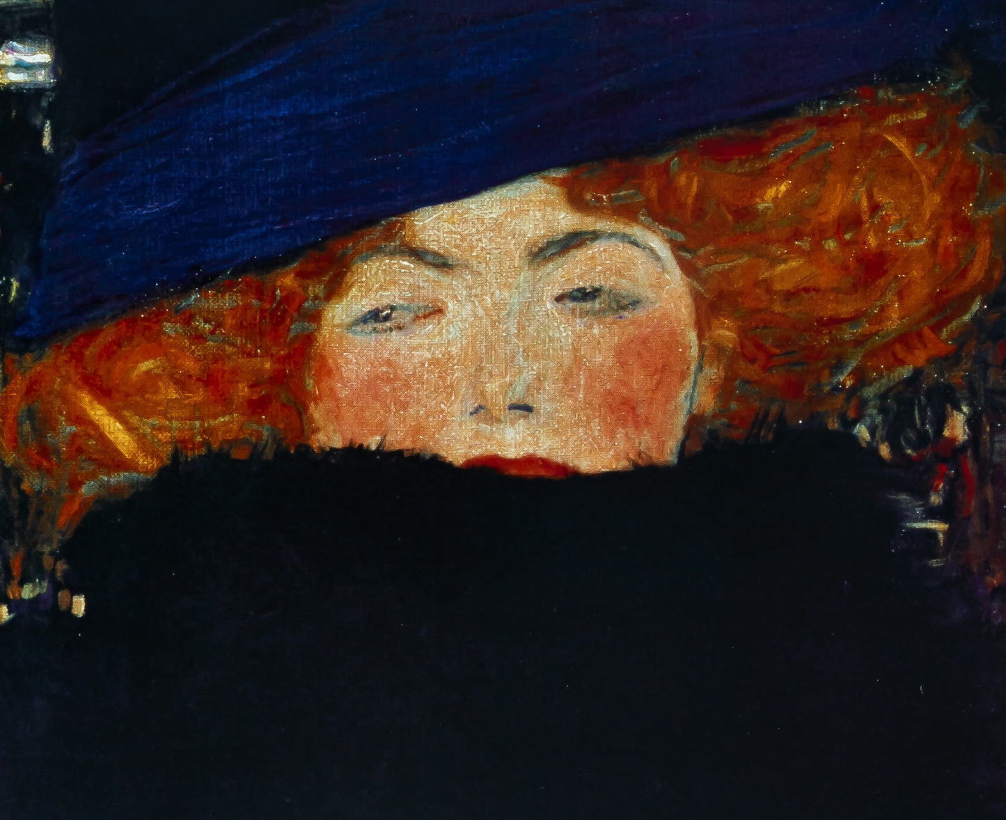Gustav KLIMT : Femme au chapeau - Affiche originale