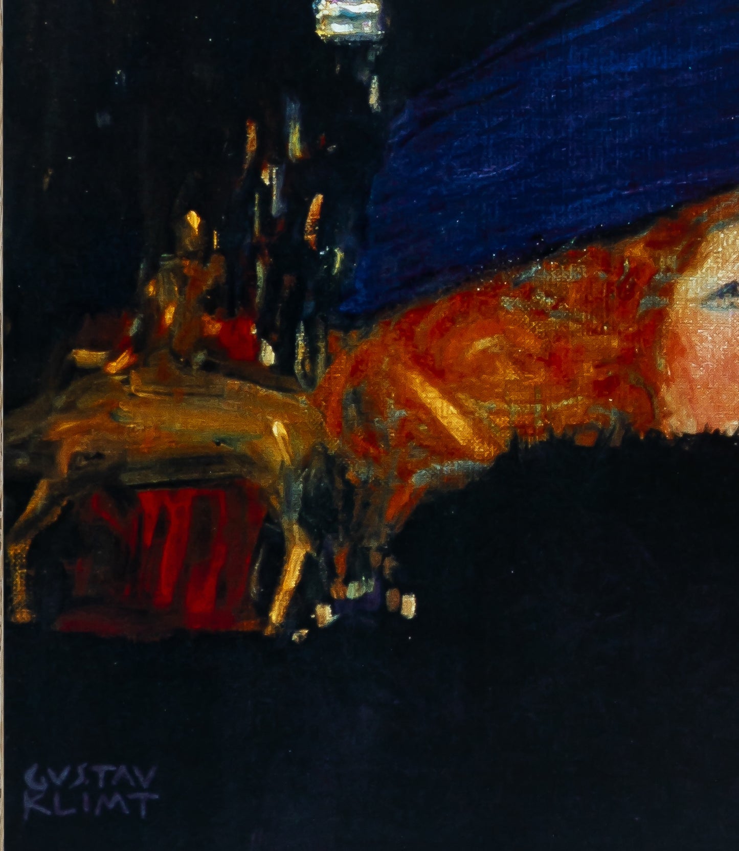 Gustav KLIMT : Femme au chapeau - Affiche originale