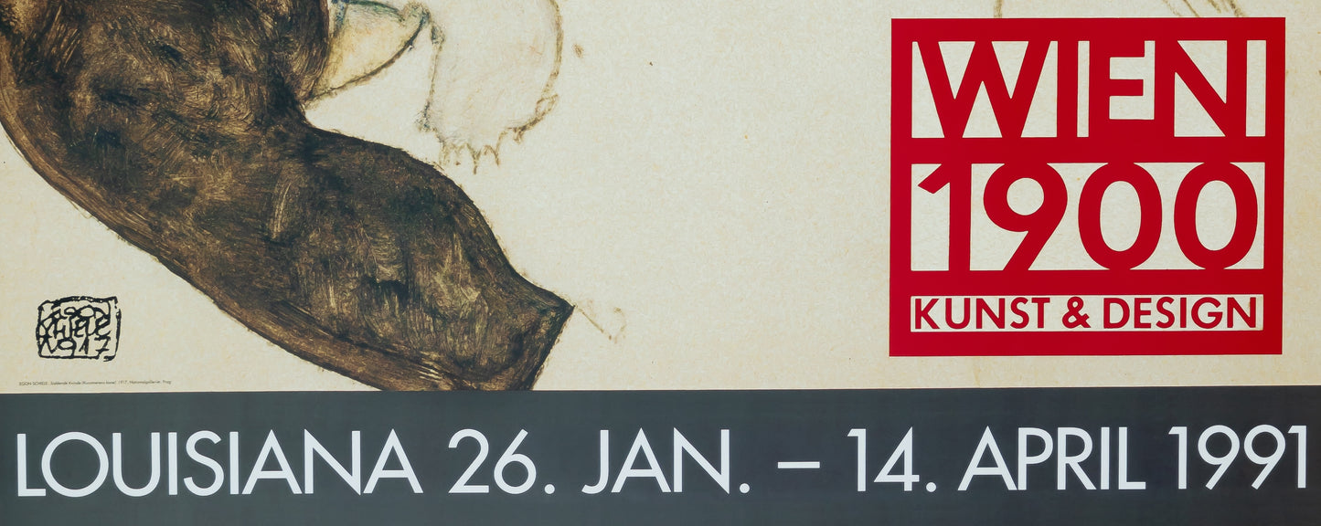 Egon SCHIELE : Femme Assise - Affiche originale