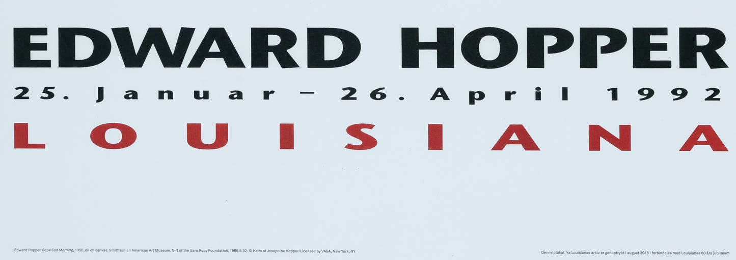 Edward HOPPER : Cape Cod Morning - Affiche originale signée