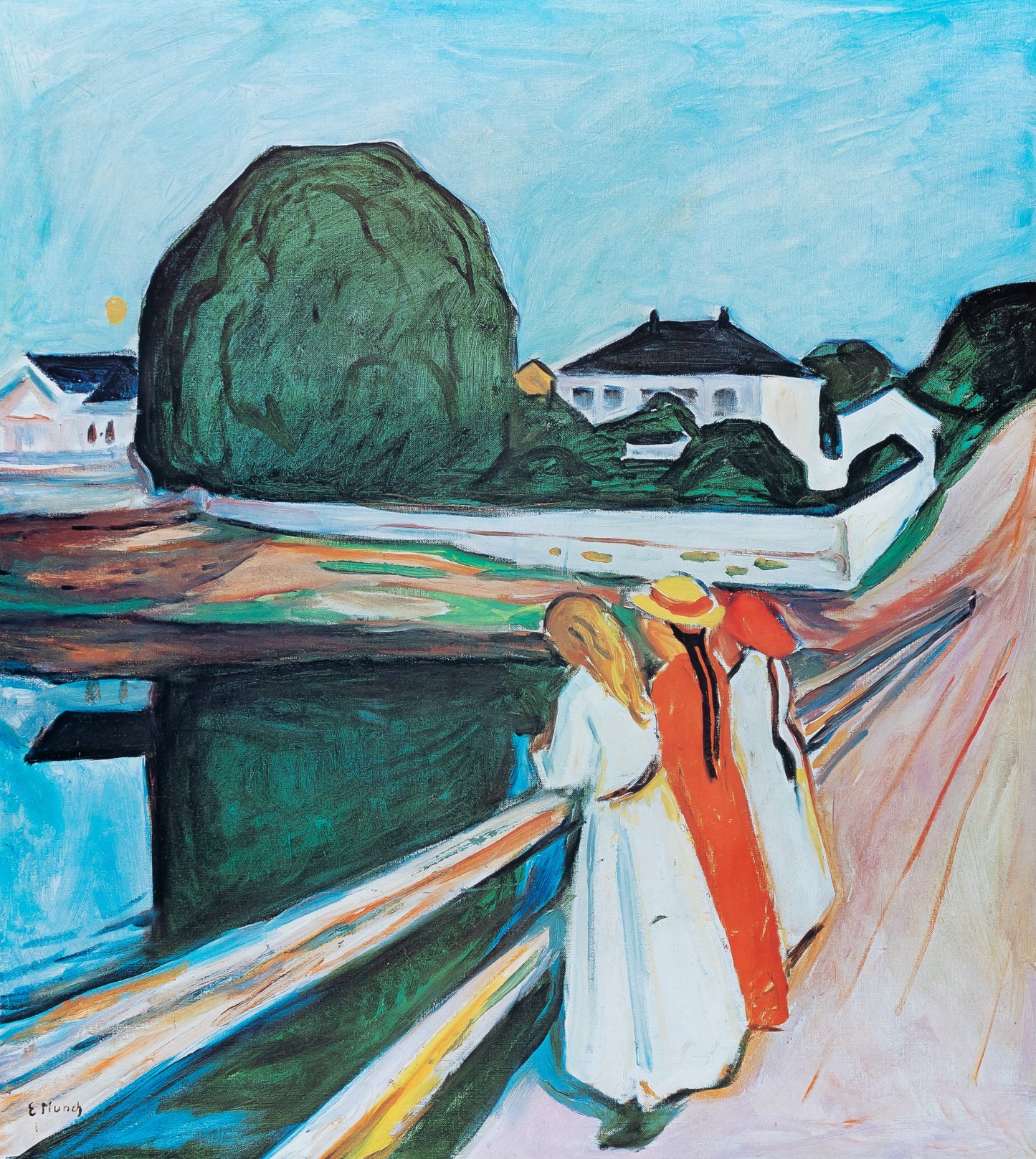 Edvard MUNCH : The Girls on the Bridge - Affiche originale signée