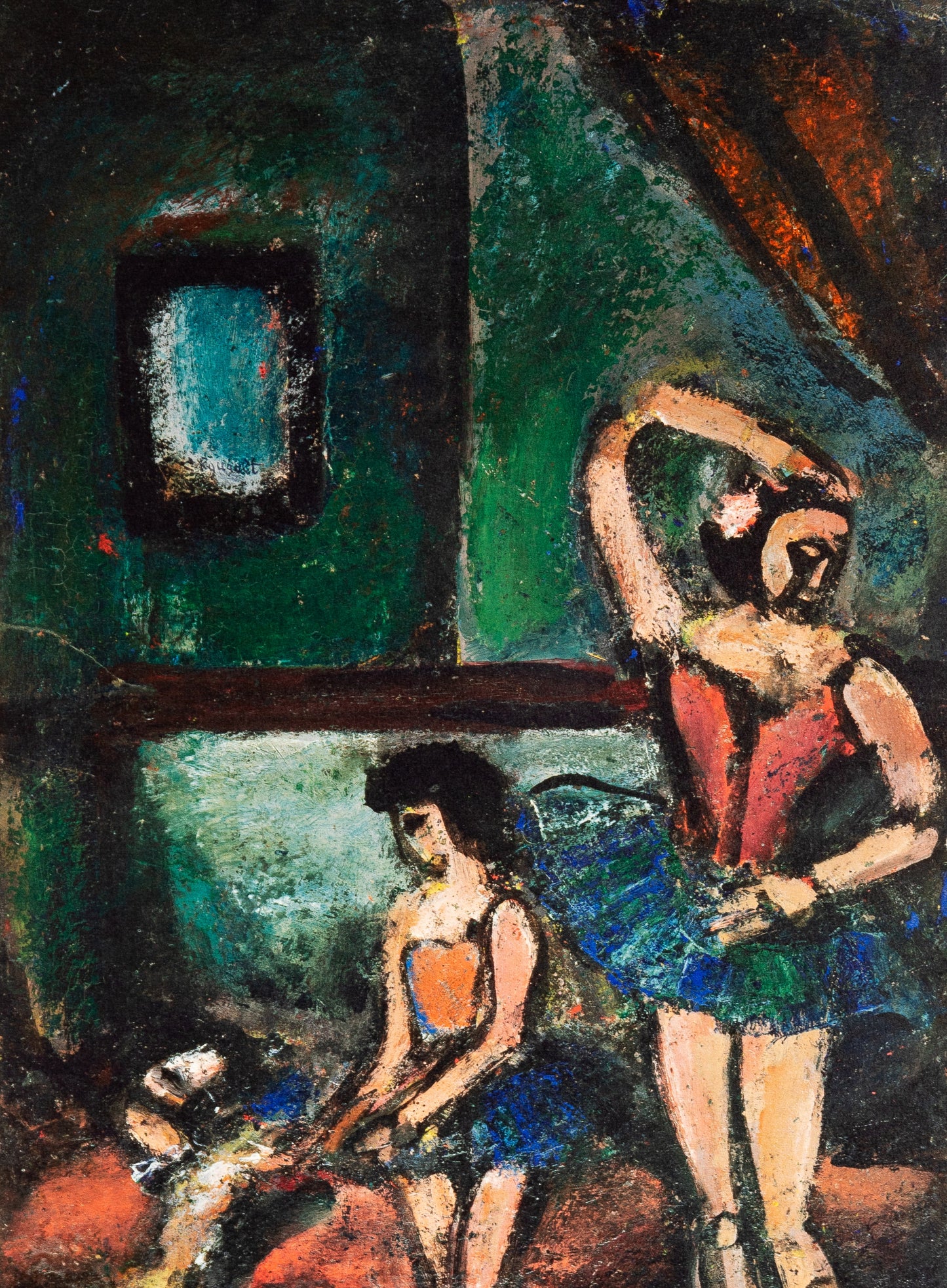 Georges ROUAULT : Danseuses au chien blanc - Lithographie