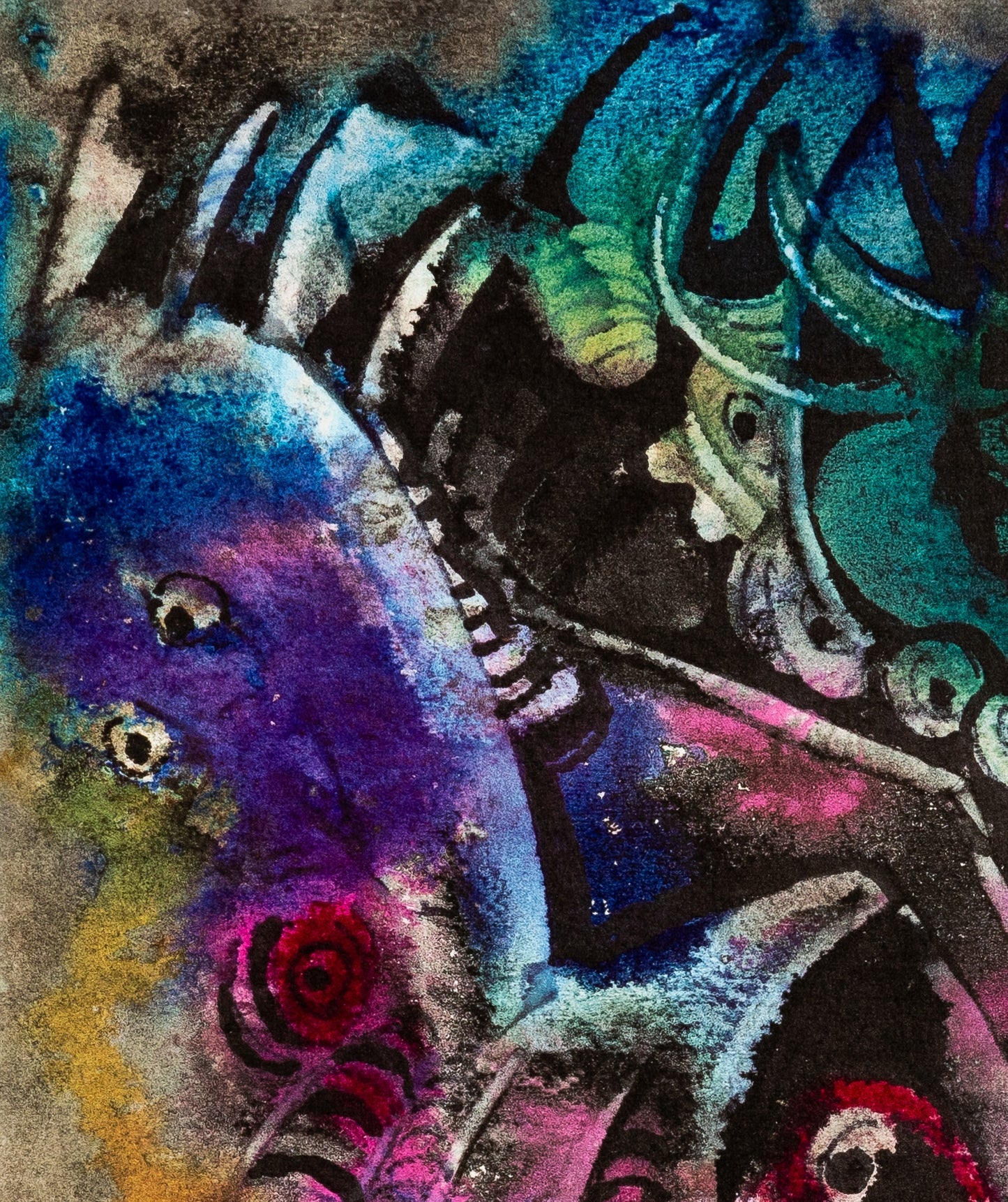 Umberto MASTROIANNI : Nocturne en rose - Lithographie signée