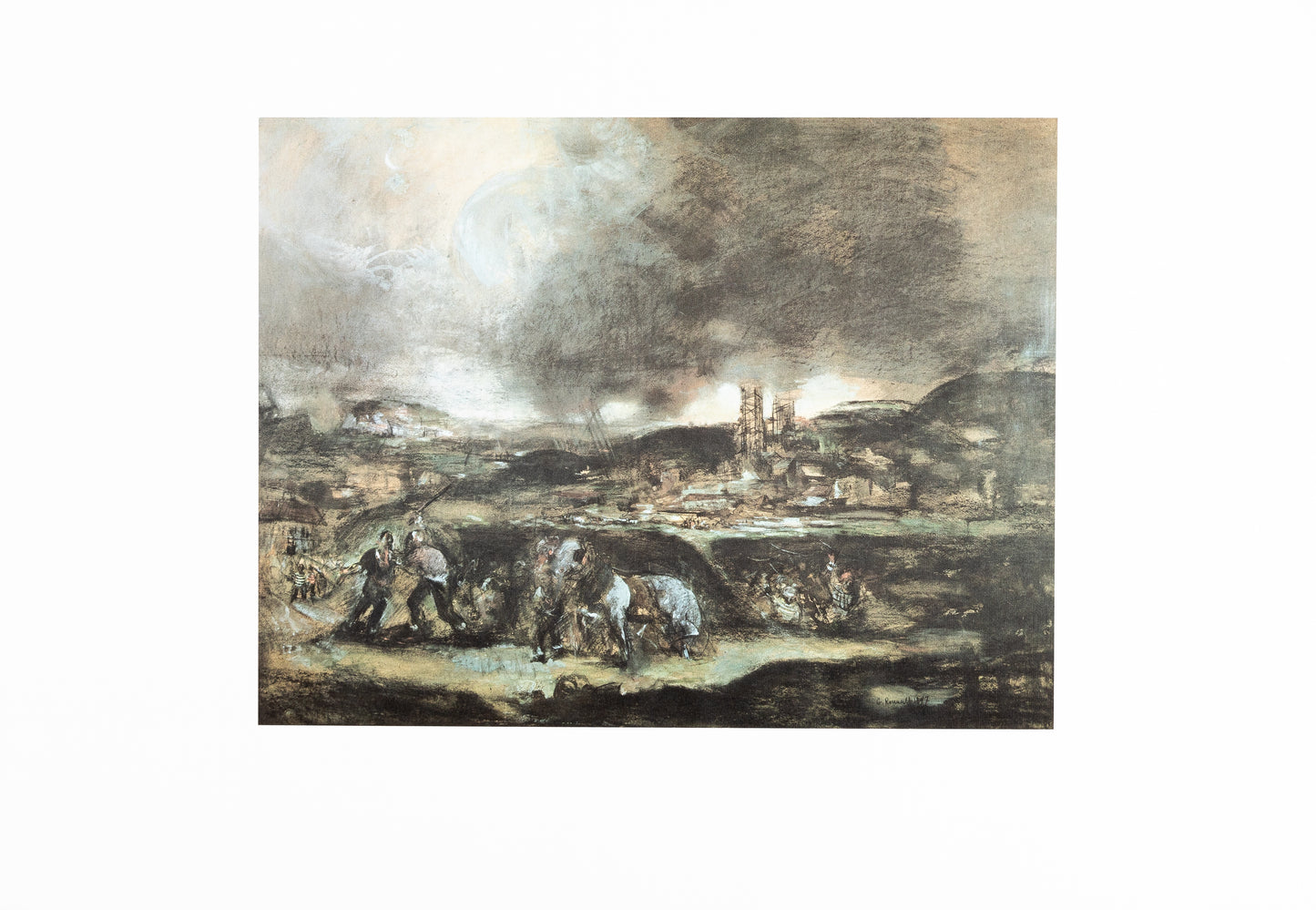 Georges ROUAULT : Le travail de Labeur- Lithographie signée