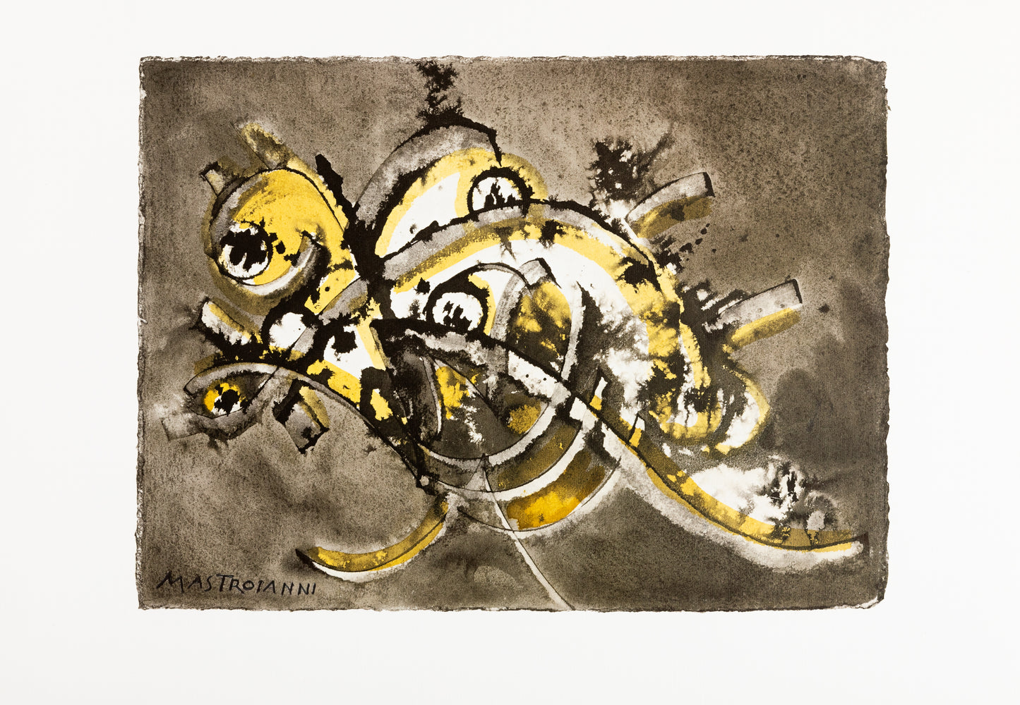 Umberto MASTROIANNI : Paul vers Damas - Lithographie signée