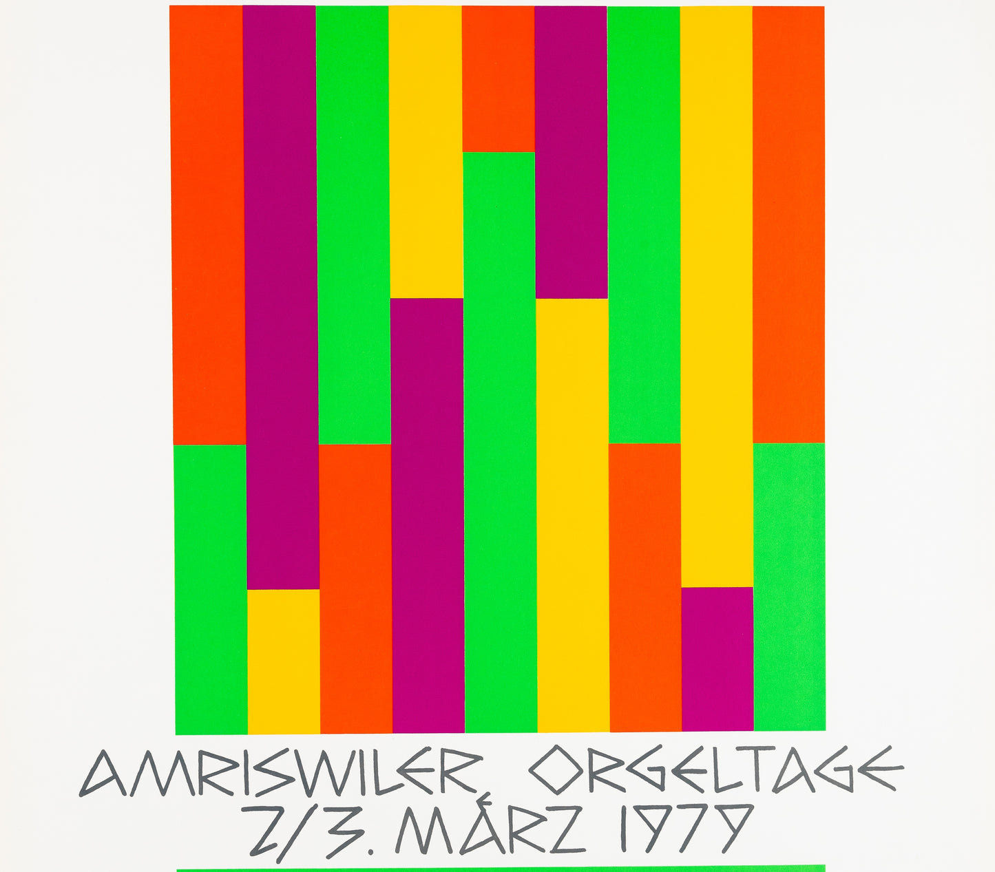 Max BILL : AMRISWILER ORGELTAGE - Lithographie originale signée