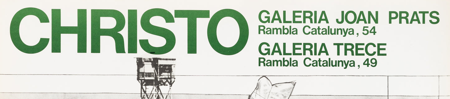 CHRISTO : Vue sur le fleuve - Affiche originale d’époque