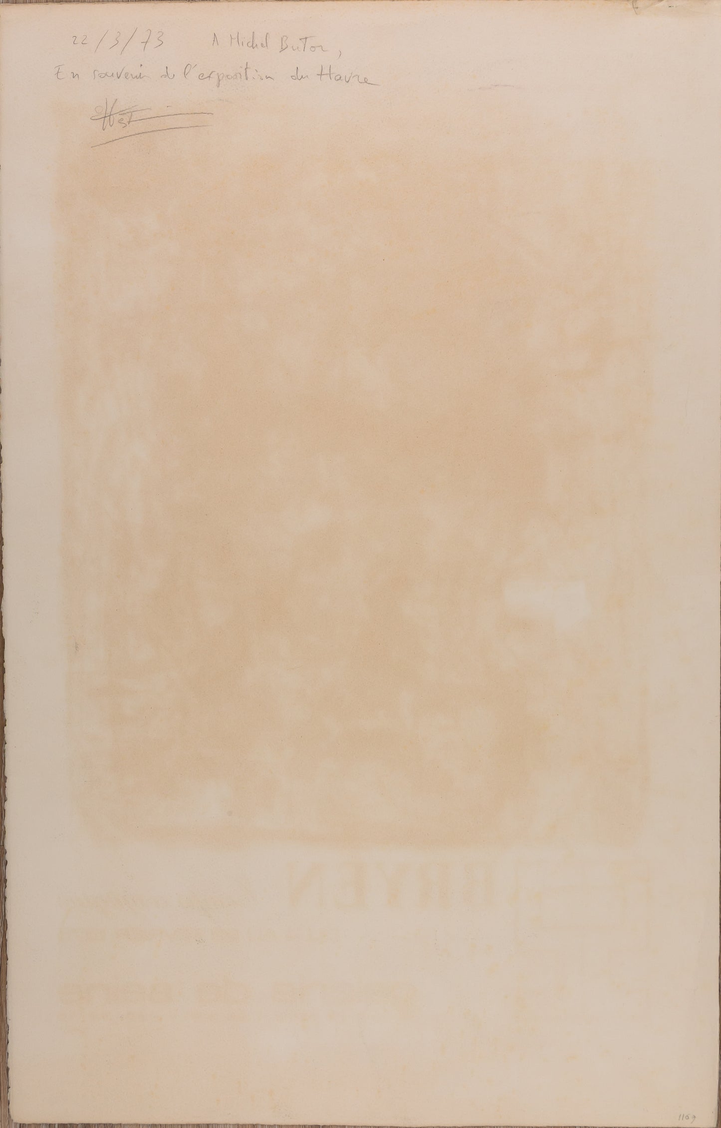 Camille BRYEN : Composition bleue - Lithographie originale signée