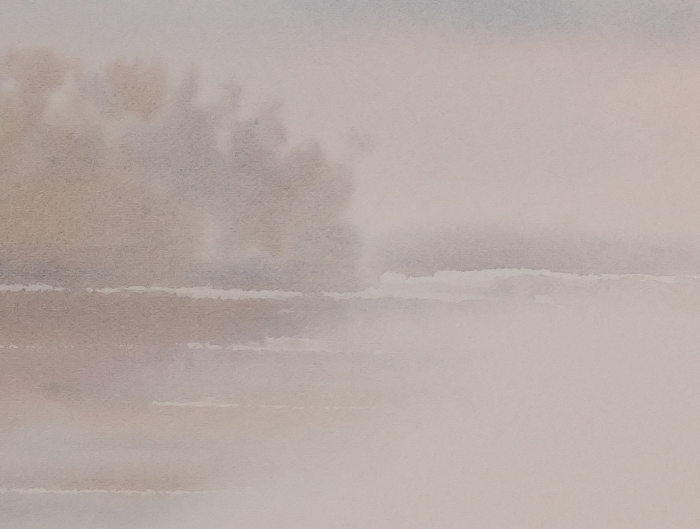 Jacques NOURY : La barque au bord du lac - Aquarelle originale signée