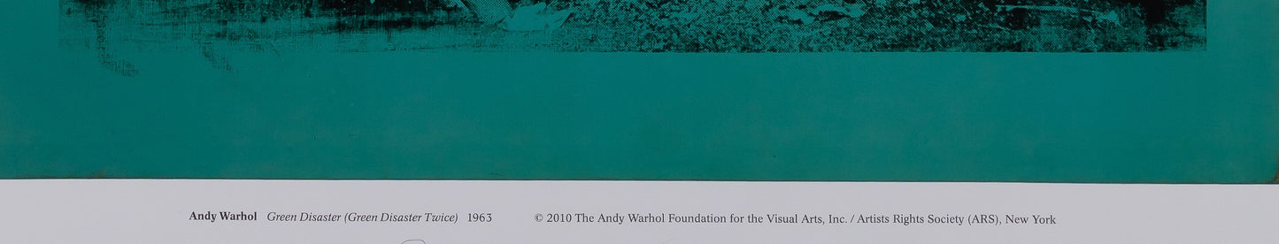 Andy WARHOL : Green disaster - Affiche originale en couleurs