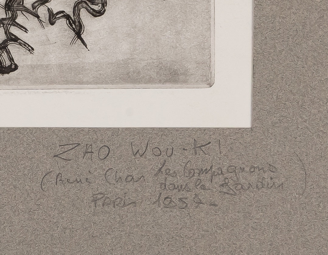ZAO Wou Ki : Les compagnons dans le jardin - Gravure