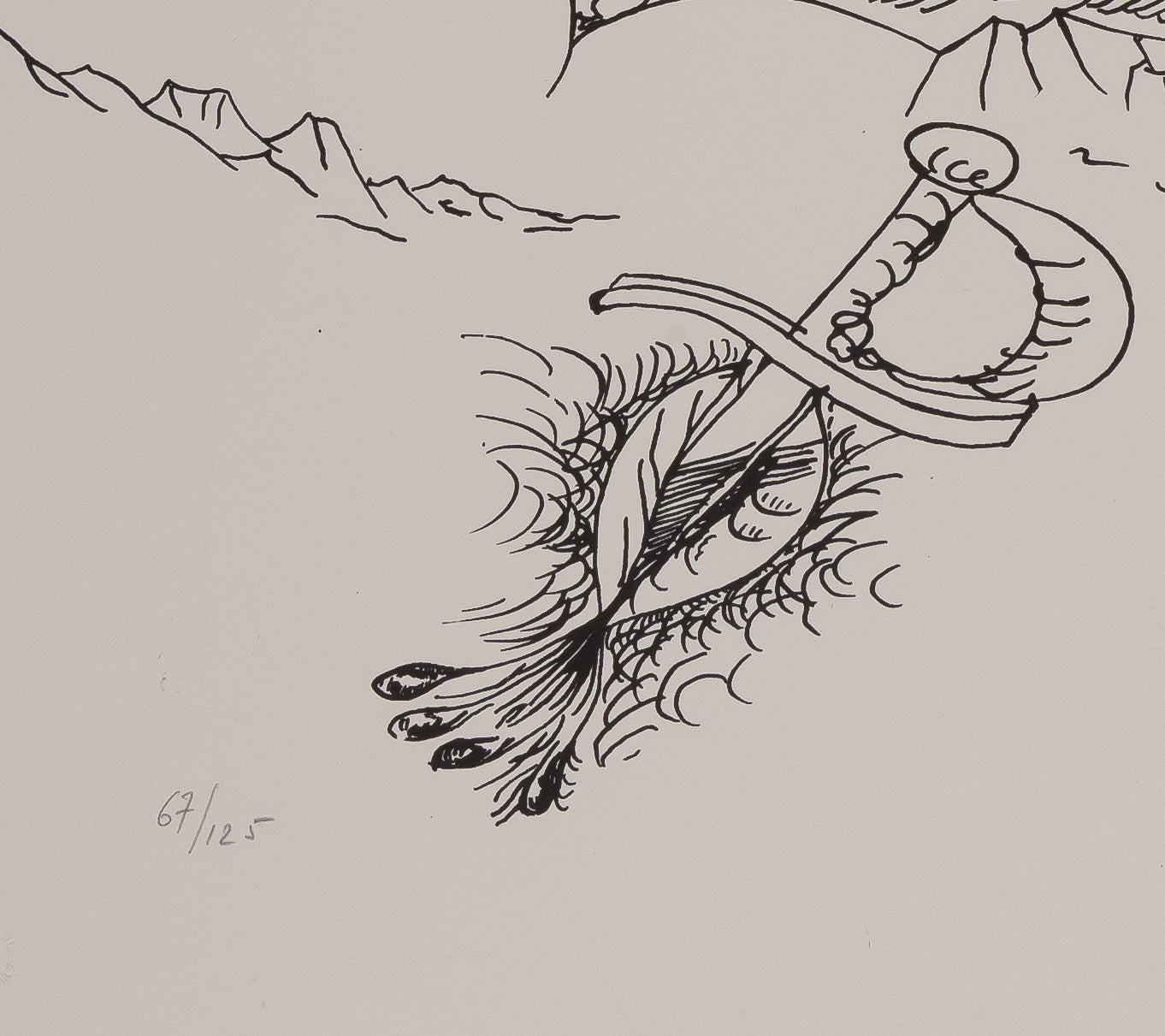 André MASSON : Terre Erotique - Lithographie originale signée