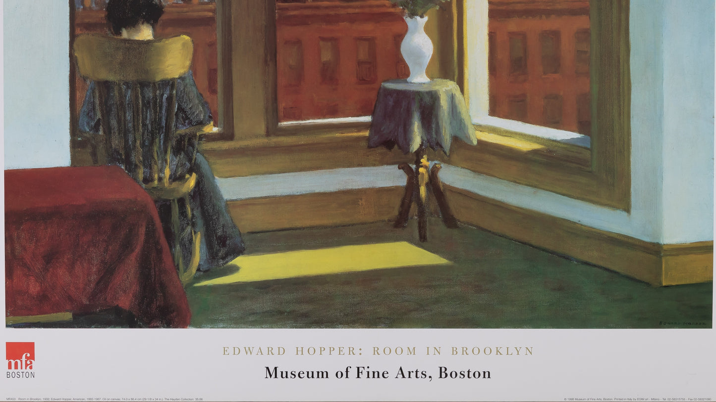 Edward HOPPER : Room in Brooklyn - Affiche originale