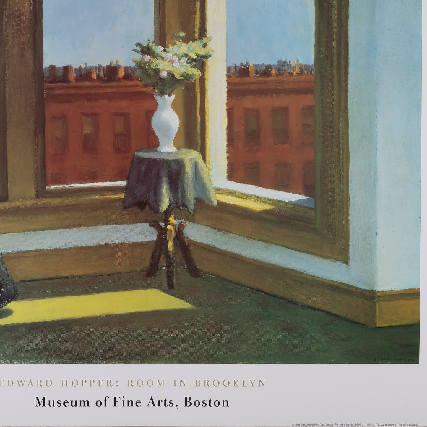 Edward HOPPER : Room in Brooklyn - Affiche originale