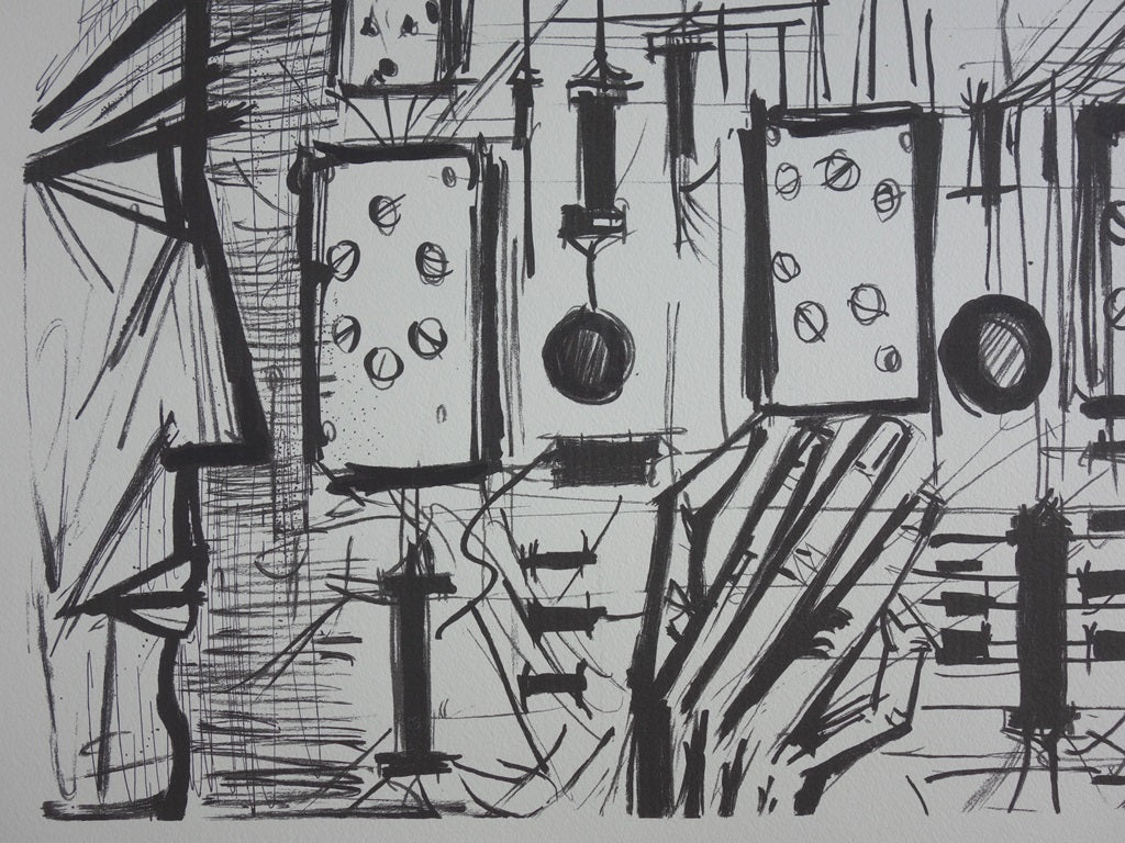 Bernard BUFFET : L'ordinateur SIEMENS - Lithographie signée