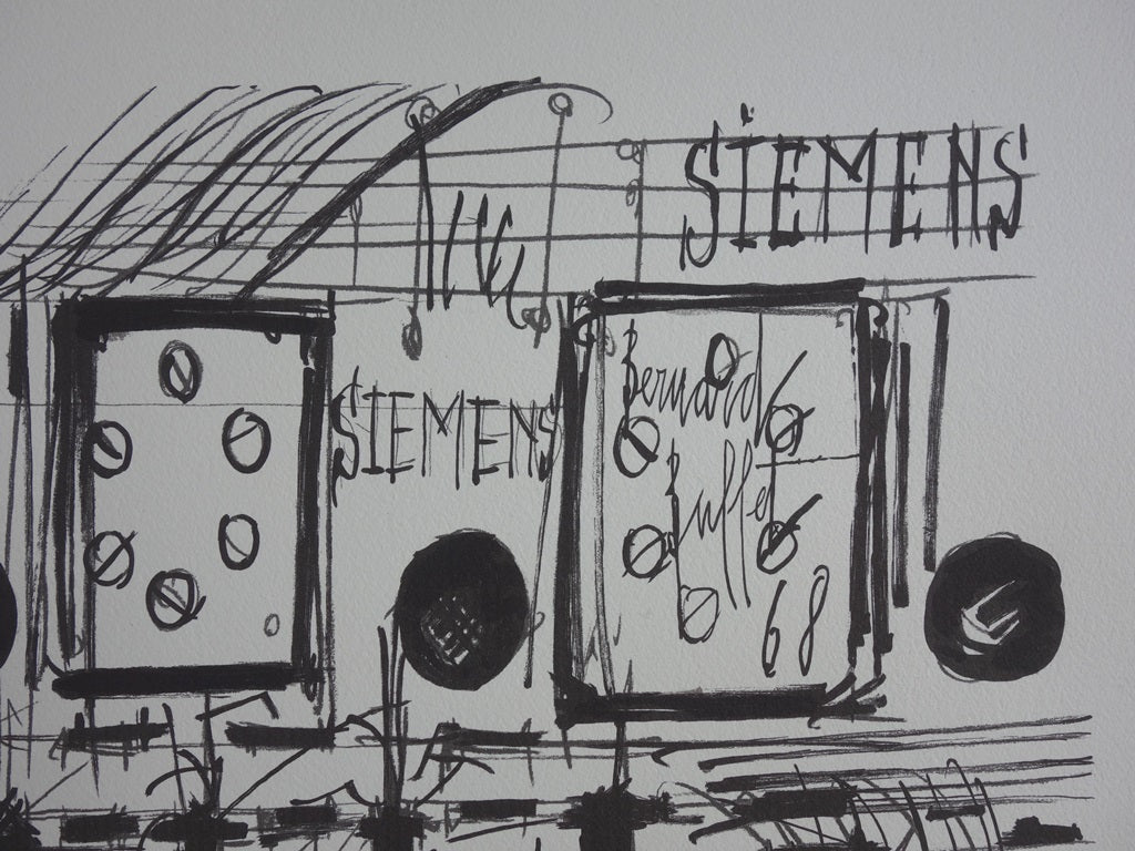 Bernard BUFFET : L'ordinateur SIEMENS - Lithographie signée