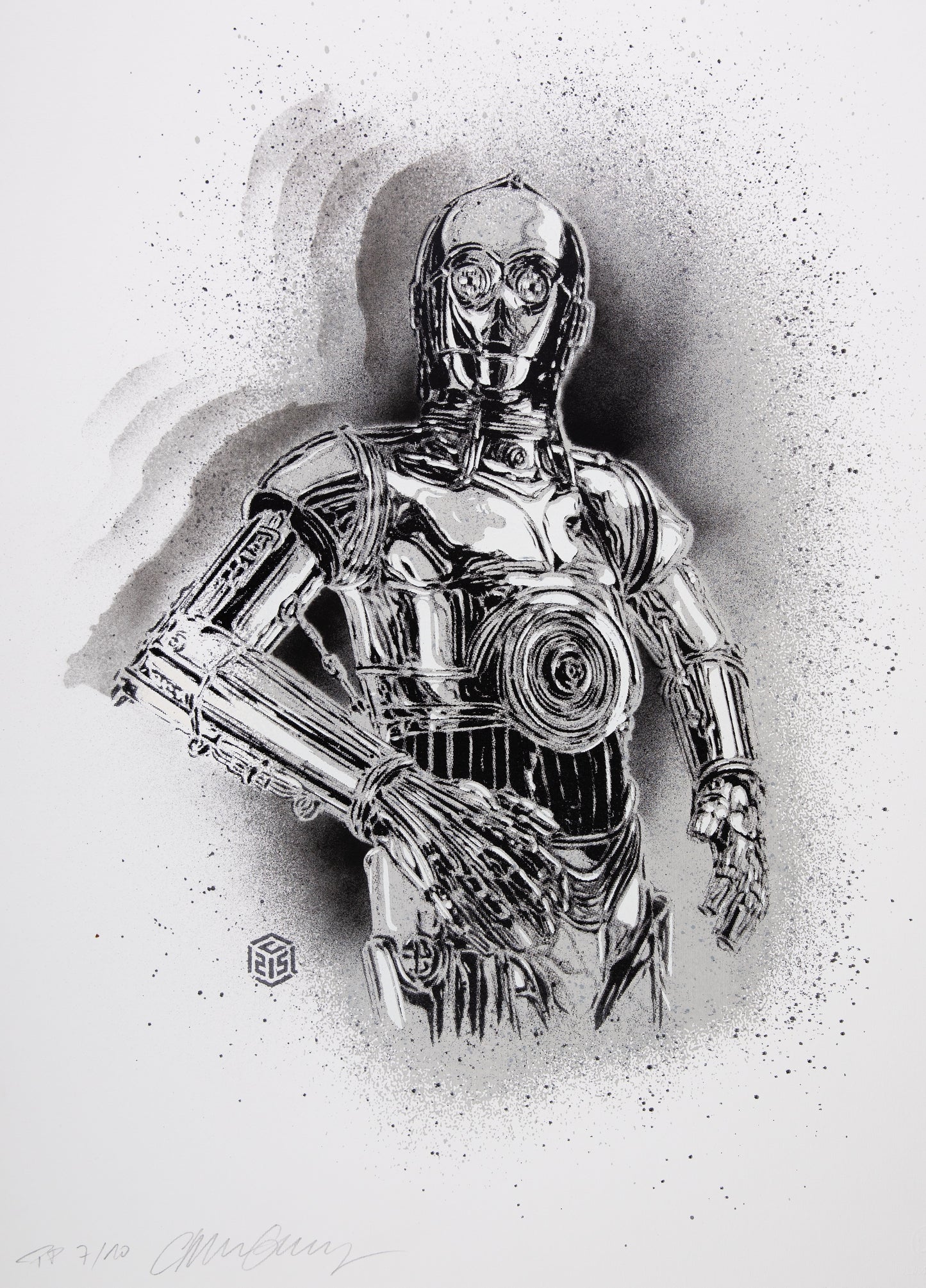 C215 : C3PO - Sérigraphie originale signée