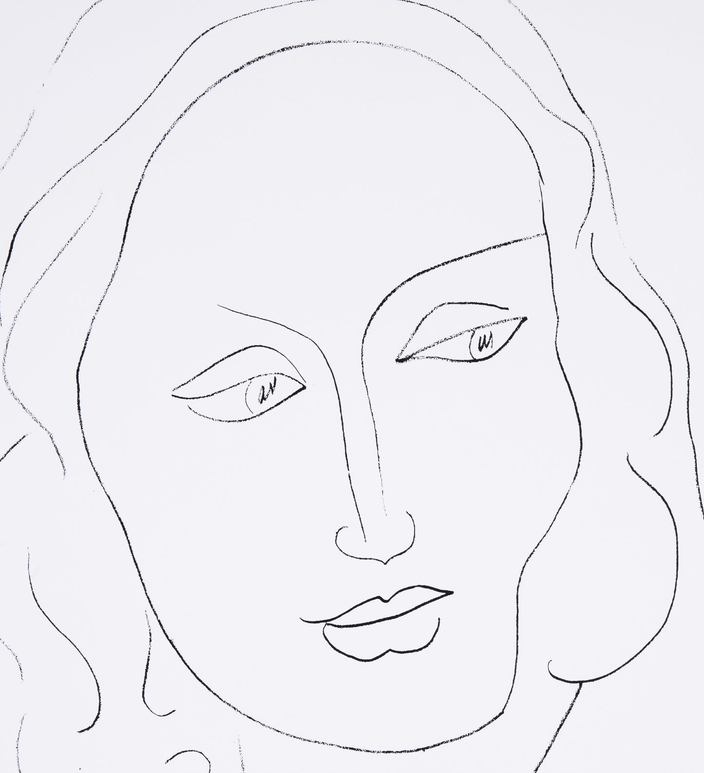 Henri MATISSE : Grande tête de femme - Affiche signée
