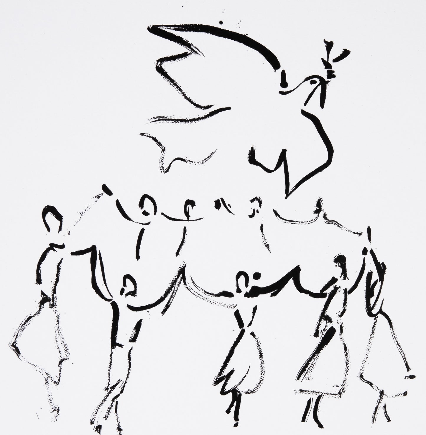 Pablo PICASSO : Sardane de la paix - Lithographie signée