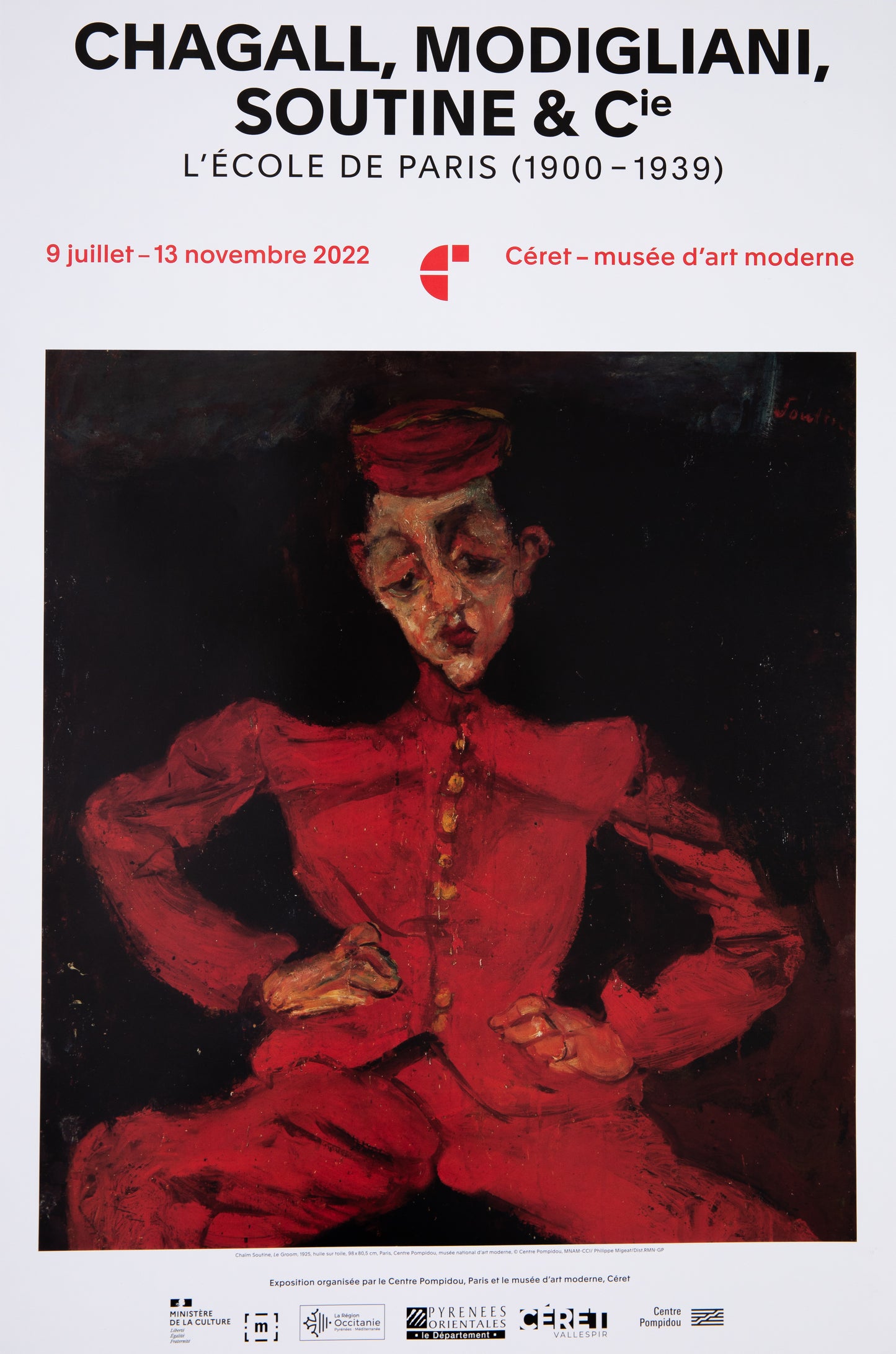 Chaïm SOUTINE : Exposition Musée Céret - Affiche originale signée