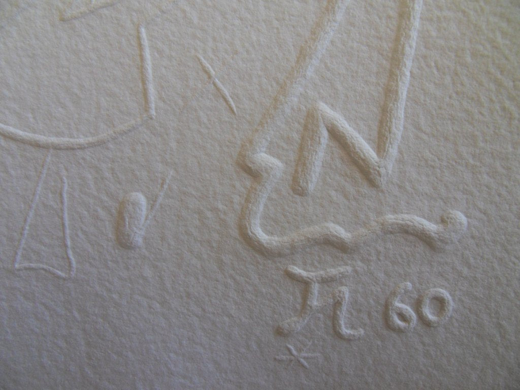 Jean COCTEAU : Homme masqué - Gravure signée