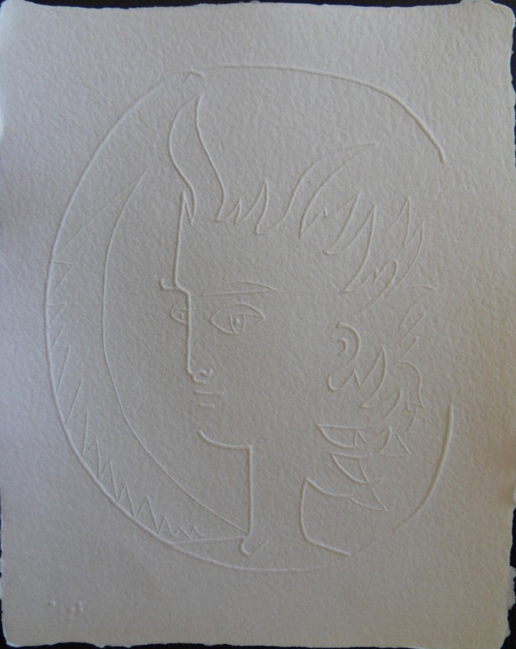 Jean COCTEAU : Le diable - Gravure